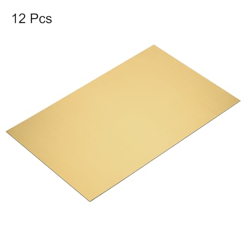 Image of MECCANIXITY ABS Engraving Double Color Sheet 7x11inch Gold /Black for Badge, Sign, DIY Carving Pack of 12