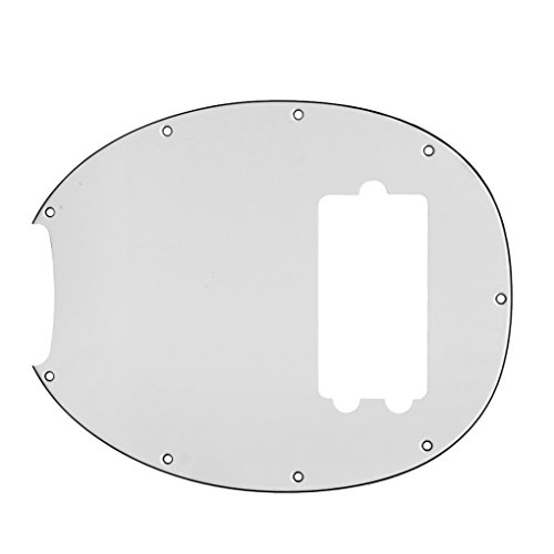 IKN 1 Piece 3 Ply Pickguard blanc pour MM 4 String Bass Guitar - Les Beatles, Paul McCartney, John Lennon, RIngo Starr, George Harrison IKN 1 Piece 3 Ply Pickguard blanc pour MM 4 String Bass Guitar – Image 4