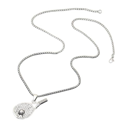Healeved Collier Tennis Acier Inoxydable Pendentif Raquette Chaîne Créative Pour Femme Présent Ou Décoration De Maison