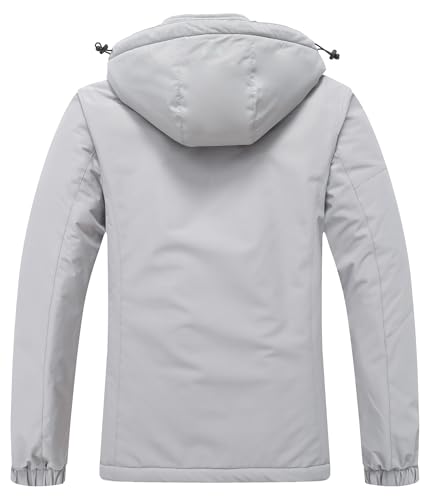 Image of MOERDENG Women's Waterproof Ski Jacket Warm Winter Coat Hooded Snowboarding Jacket Snow Coat