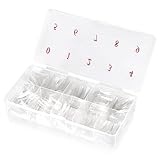 AORAEM 500pcs Lady French Acrylic Style Artificial False Nails Half Tips & Box (Clear)