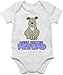 Tiermotiv Animal Print Baby - Mein Bester Freund Hund - 6/12 Monate - Weiß - Meine Tante ist die Beste - BZ10 - Baby Body Kurzarm für Jungen und Mädchen
