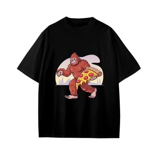 Bigfoot Love Pizza Boys Girls Teens T-Shirt Anime Gift