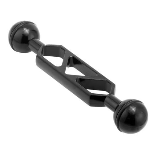 Image of 1 inch Ball to YS Head Adapter with 5'' Extension Arm Aluminum Alloy Underwater Dual Ball Arm for Strobe, Video Light, Diving Tray