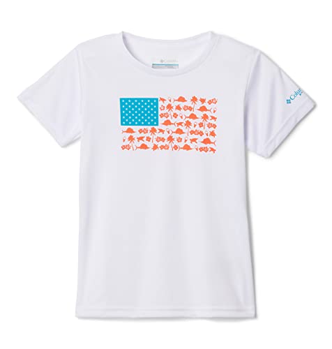 Columbia Girl's Tidal Tee PFG Fish and Friends Flag Short Sleeve