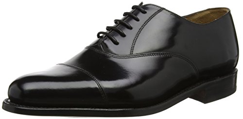 27 mm con testa BARKER Arnold, Scarpe Stringate Oxford Uomo, Nero Lucido, 42.5 EU Larga