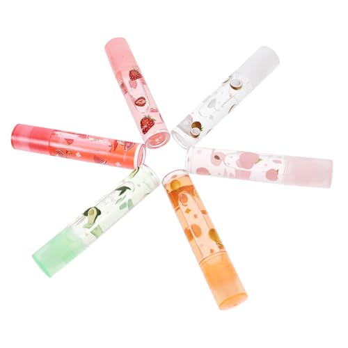 DECORNIJIA 6 piezas Pomadas Labiales Transparentes con Fruta Hidratantes y Para Tipo de Set