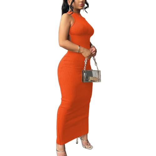 Image of Nimsruc Women Summer Sexy Bodycon Maxi Dress Casual Long Dresses