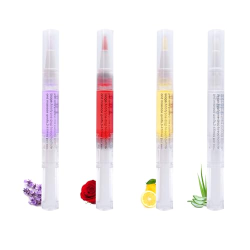 Aceite para Uñas, Aceite Reparador para Uñas, 4 Piezas Pluma Lápiz para Cuidado de Uñas, Aceite Cuticulas Uñas, Aceite para Cuticulas, para Reparar Cutículas Agrietadas y Secas