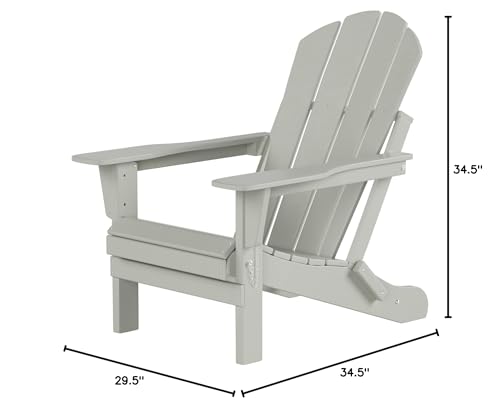 Wo Westin Outdoor Wo Outdoor Folding Adirondack Chair (Set Of 2) Loungers Seats Traditional Retro Outdoor Furniture Aesthetic For Beach thumb #2