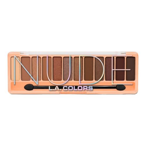 Image of L.A. COLORS Color Vibe 12-Color Eyeshadow Palette, Nude CES787TAG