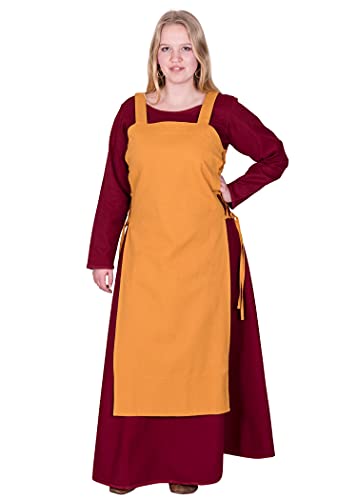 Battle-Merchant Mittelalter Überkleid Tinna Trägerkleid für Damen | Kleid Schürze mit Schnürung ärmellos Baumwolle Kostüm | LARP Wikinger Tinna...