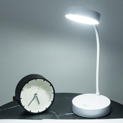 Luminária de Mesa Flexível Articulada Touch Recarregável 20 LEDs Bivolt para Estudo, Leitura e Escri