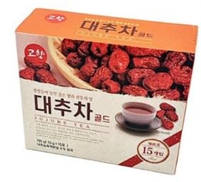 Gohyang Korean Jujube Tea Gold 대추차 Traditional Red Date Herbal Tea, Caffeine-Free, Naturally Sweet & Soothing Flavor for Relaxation | 13g x 15 Tea Bags (195g) – Product of Korea - Image 3