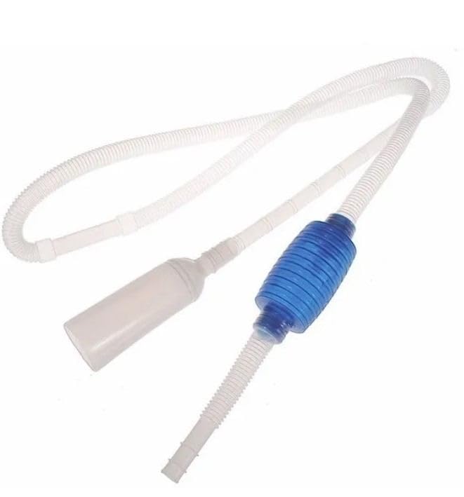 Sifão Aspirador para Limpeza de Aquário com Bomba de Sucção | Mangueira de 1 Metro | Remoção de Sujeira Fácil | Ideal para Limpeza e Troca de Água