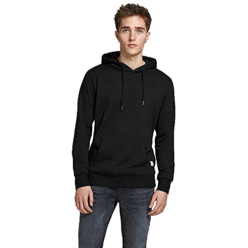 JACK & JONES Herren Jjebasic Noos Hooded Sweatshirt, Schwarz, XXL EU JACK & JONES Herren Jjebasic Noos Hooded Sweatshirt, Schwarz, XXL EU