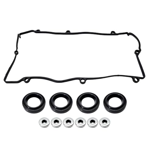 Image of HiSport Engine Valve Cover Gasket Set VS50627R | Compatible with Acura CSX RSX ILX TSX Compatible with Honda Civic CR-V Crosstour Accord Element 2002-2013 2.0L 2.4L