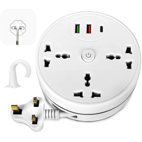 CLIUNT Universal Power Strip, 2.8m Travel Power Extension Lead Cover