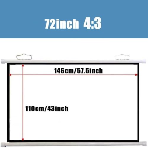 Pantalla de proyector manual 72 pulgadas 4:3 miniatura 6