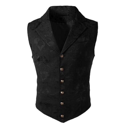 Mens Victorian Formal Suit Vest V-Neck Business Dress Vests Steampunk Paisley Tuxedo Waistcoat2