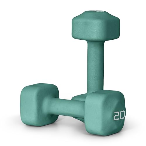 Tone Fitness Neoprene Dumbbell Weight Pairs with Anti-Roll Square Head | Multiple Options
