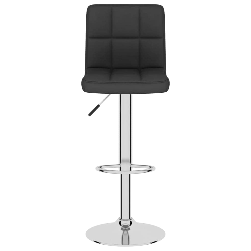 Taburete de bar de tela negra con reposapiés y muelle de gas, altura regulable, giratorio, estructura de acero cromado para cocina, comedor, bar, bar, sala de fiestas