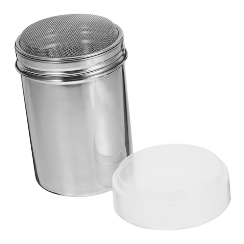 Happyyami Cocoa Powder Shaker Stainless Steel Spice Dispenser with Lid for Sugar and Flour Compact Design for Easy Use and Storage for Coffee and Baking
