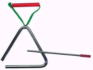 Studio 49 4" Chrome Steel Triangle with Striker & Holder