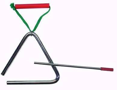 Studio 49 4" Chrome Steel Triangle with Striker & Holder