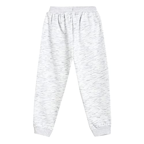 Image of miniklub Infant Boys Grey Melange Solid Pure Cotton Joggers