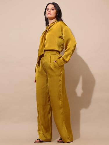 Image of PURVAJA Women's Midi Satin Co-Ords