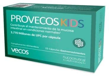 Probióticos Y Prebióticos Para Regenerar La Flora Intestinal Infantil - Provecos Kids - 15 Cápsulas Gastrorresistentes - Complemento Alimenticio - Con Más De 3 Millones De Ufc Por Cápsula