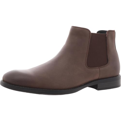 Madden Mens Maxxin Stretch Faux Leather Chelsea Boots Brown 10 Medium (D)