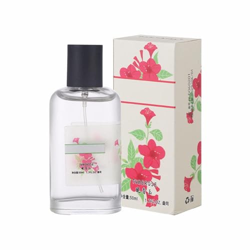 Perfume Tuberose para mujer, 50 ml, floral, afrutado, aroma a violetas y uvas verdes, aroma fresco y ligero para mujeres, agua perfumada de larga duración, elegante regalo para el día a día y ocasión