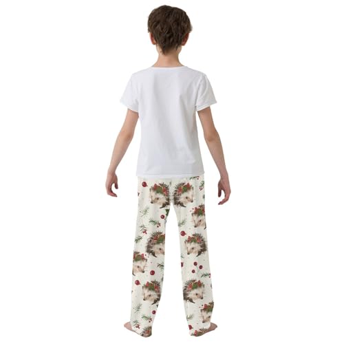 ZZXXB Hedgehog Berry Boys Long Pants Soft Trousers Elastic Waist Kids Lounge Bottoms with Pockets S-XL3