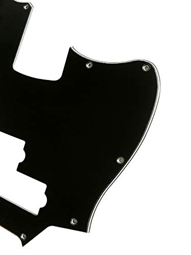 Pickguard personnalisé pour guitare Squier Jaguar Bass SS Style (3 plis) Noir - Les Beatles, Paul McCartney, John Lennon, RIngo Starr, George Harrison Pickguard personnalisé pour guitare Squier Jaguar Bass SS Style (3 plis) Noir – Image 4