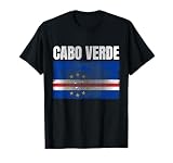 Distressed Cabo Verde Flag Print for Men Women Cape Verdean T-Shirt