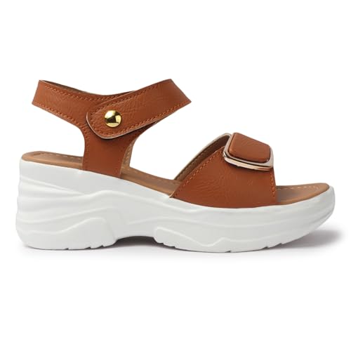 Image of LENSBURY Women Stylish Slippers Wedges I Flat Slip on Sandals I Stylish and Casual for Everyday use I Comfortable & Lightweight for Girls & Ladies LJOJO56