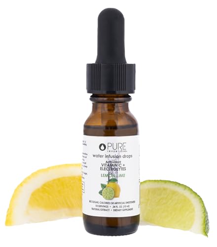 Image of Pure Inventions - Water Enhancer Drops - Delicious, Refreshing Sugar-Free Electrolyte Drops, Antioxidant Vitamin C Support, Zero Calories, No Artificial Sweeteners, Lemon Lime, 12 Servings