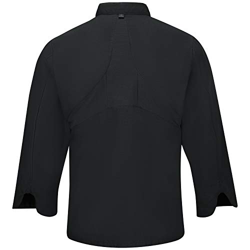 Image of Red Kap Men's Long Sleeve Ten Button Chef Coat with Mimix and Oilblok