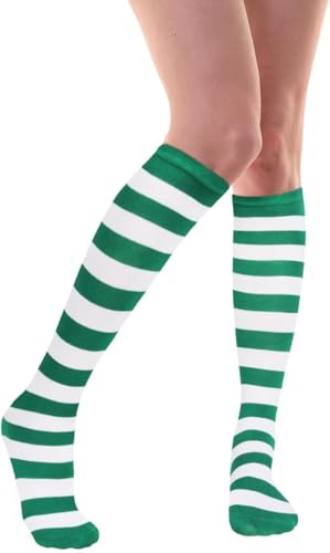 Image of Athletic Knee High Socks Stripe Running Baseball Thigh High Stockings Outdoor Sport Tube Socks