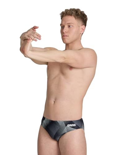 ARENA Men’s Swim Brief Halftone Team Print MaxLife Athletic Swimwear Professional Training...