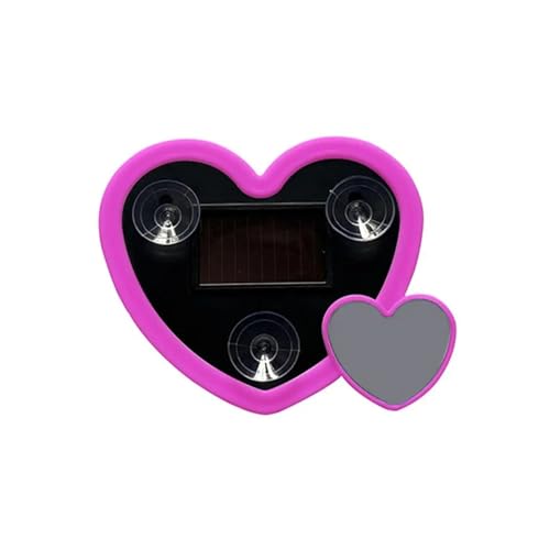 Car Decoration Solar Powered Car With Triangular Windows, Heart-shaped Neon Lights, Illuminated Rear Windows, Interior Decoration Ready to stick and use(D)