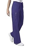 Workwear Core Stretch Men & Women Scrubs Pant Drawstring Cargo 4043, Grape, X-Small