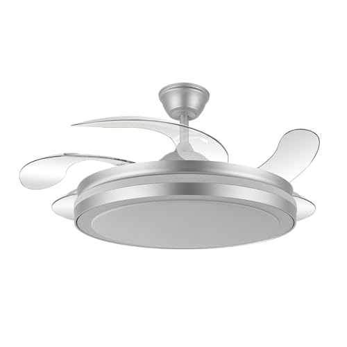 FABRILAMP Ventilador Dc Esparta Maxi 80w 11270lm Plata 132d 5asp 3000-4000-6000k Remoto+temporizador+memoria