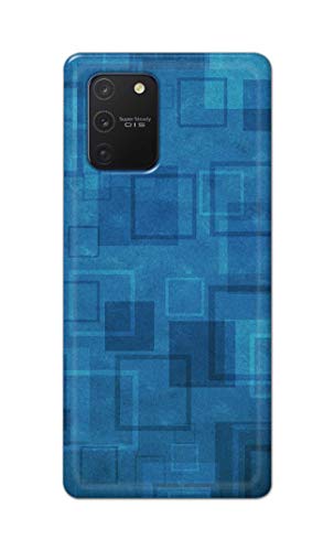 Image of Printed Hard Back Cover Case for Samsung Galaxy Note 10 Lite | Samsung A81 Back Cover (Plain Azure Blue) -702