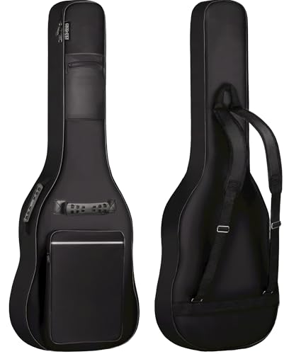 GIGKOUKI - Bolsa para guitarra eléctrica, 0.35 pulgadas de grosor, acolchado impermeable, mochila suave,...