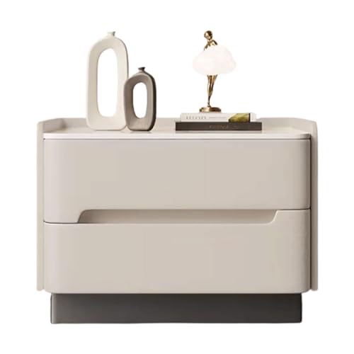 HJYBFA Elegante mesita de Noche, Mesa Auxiliar de Lujo de Madera para Interiores con 2 cajones, mesita de Noche para Dormitorio, Sala de Estar, Mesa Auxiliar