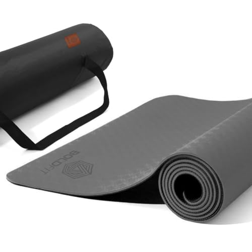 Boldfit Yoga Mat for Women and Men with Cover Bag TPE Material Extra Thick Exercise Yoga Mat for Men for Workout, Yoga, Fitness, Exercise Mat Anti Slip Mat, Yoga Mat 6mm Gym Mat Black Grey (B0CM3QC4QS) Amazon Price History, Amazon Price Tracker