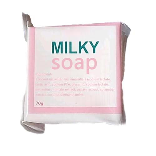 Milky Gluta White Soap 20x, Milky Gluta White Soap, MilkyGluta Whites Bar Soap, Glutamilk 𝐖𝐡𝐢𝐭𝐞𝐧𝐢𝐧𝐠 Soaps, Glutamilk Premium Soaps for Face & Body, Deep Cleanse, Exfoliate (1, 1pcs)